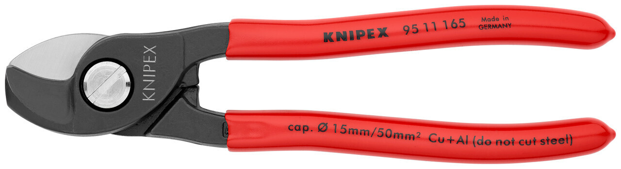 Knipex 6-1/2&quot; Cable Shears, 1/0 Capacity