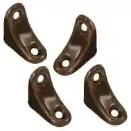 National Hardware N176-347 Chair Braces, 1X3/4&quot; Antique Brass  4Pk