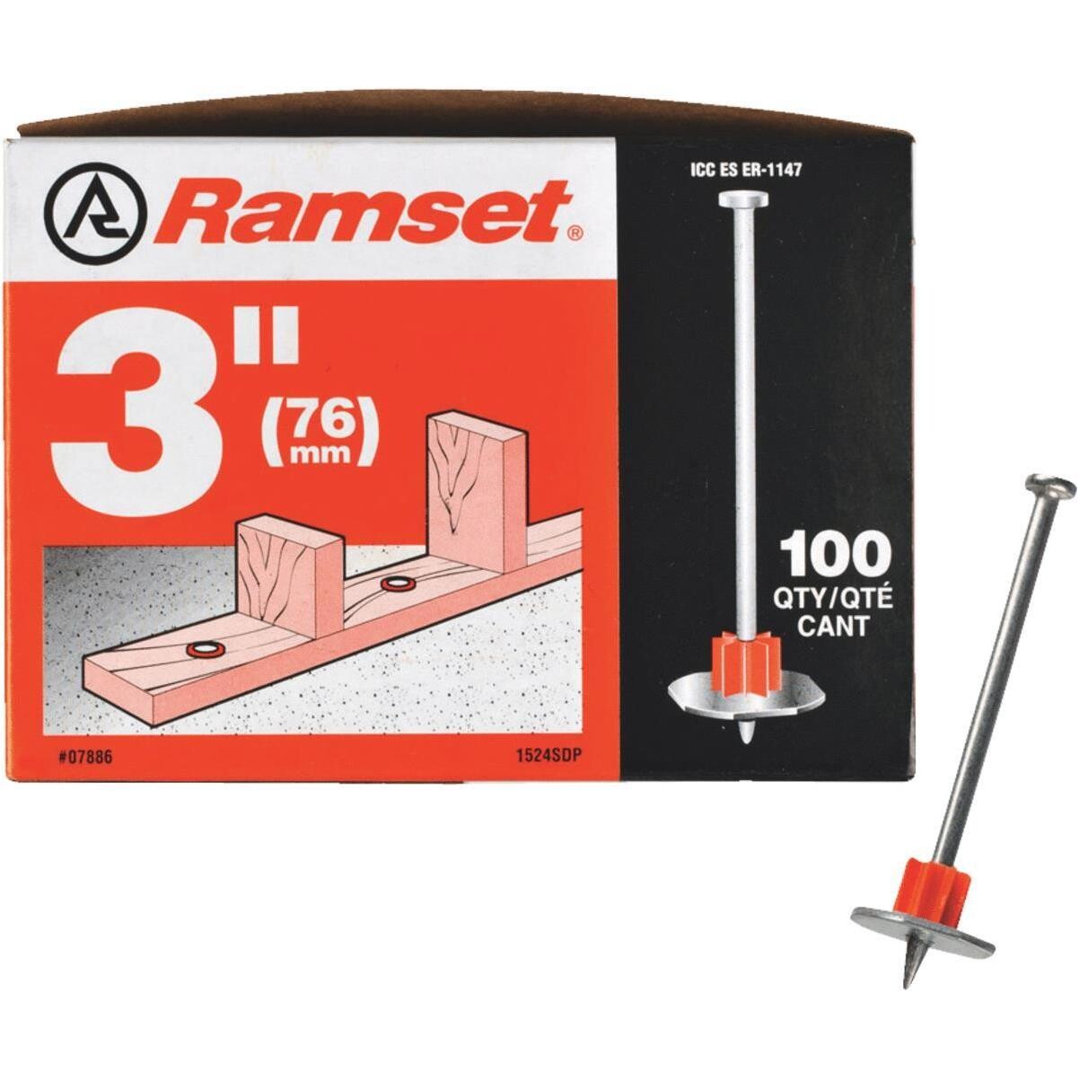 Ramset 00794 RamGuard Drive Pins, 3&quot;  100BX