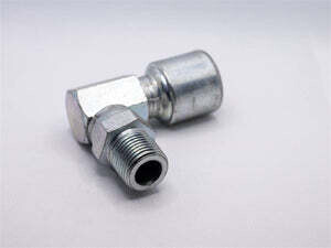 Hydraulic Fitting, 3/8&quot;X3/8&quot; Male Pipe 90 Degree Block