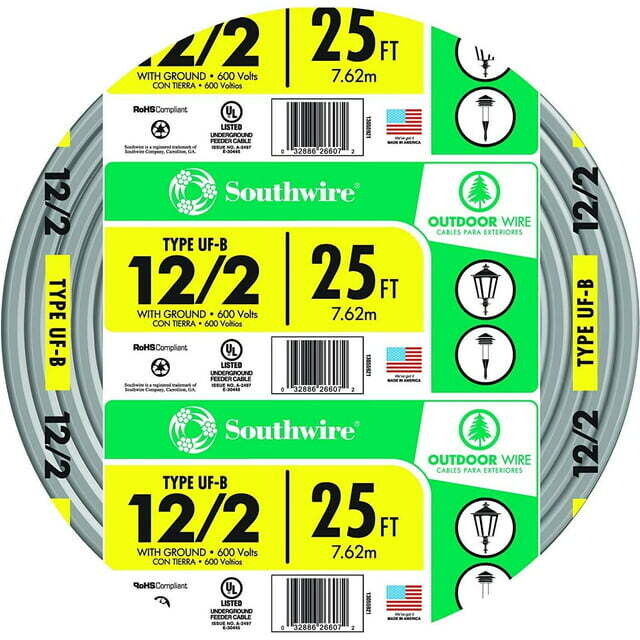 Southwire 12/2UF-WGX25 Building Wire