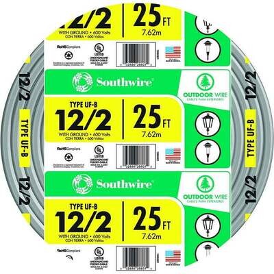 Southwire 12/2UF-WGX25 Building Wire