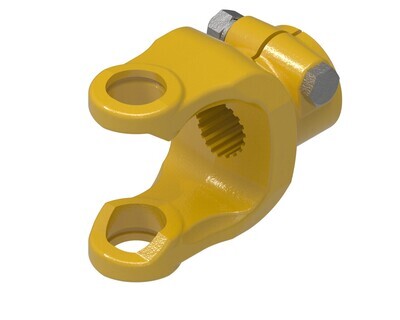 Metric Pto Yoke, 6-Series 1-3/8&quot; 6-Spl Clamp Bolt