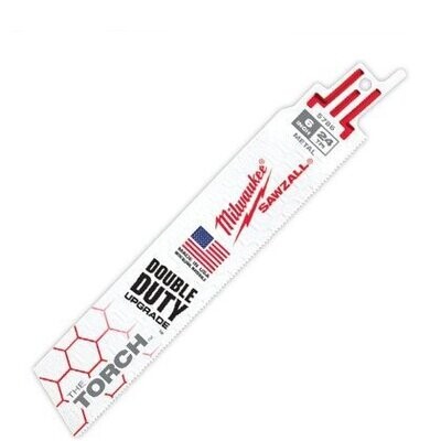 Milwaukee 48-00-5786 &quot;The Torch&quot; Metal Cutting Blades, 6&quot;-24TPI, 5Pk