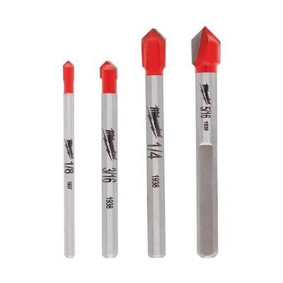 Milwaukee 48-20-8988 4-Piece Glass &amp; Tile Drill Bit Set