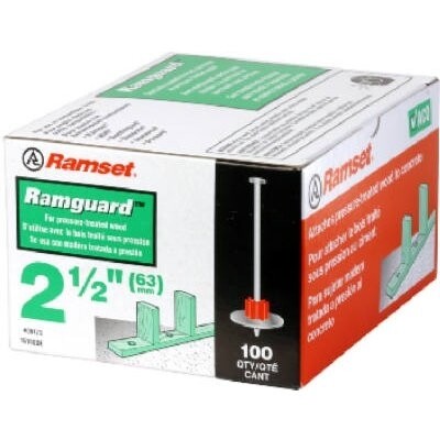 Ramset 09173 Washered Drive Pins, 2-1/2&quot;  100BX