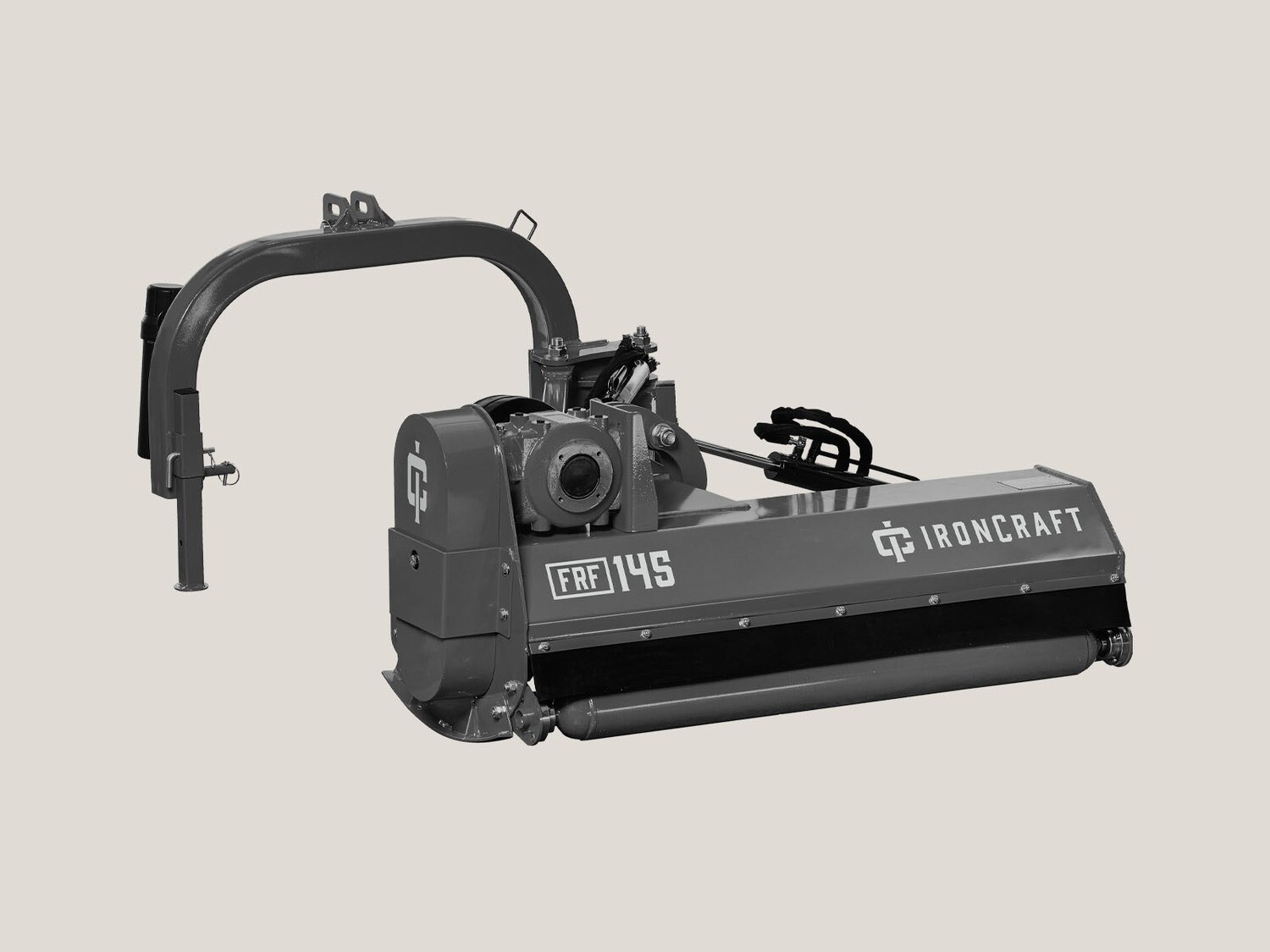 IronCraft FRF Standard Duty Offset Ditch Bank Flail Mower w/Hammers, 55&quot; Working Width