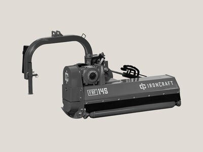 IronCraft FRF Standard Duty Offset Ditch Bank Flail Mower w/Hammers, 55&quot; Working Width