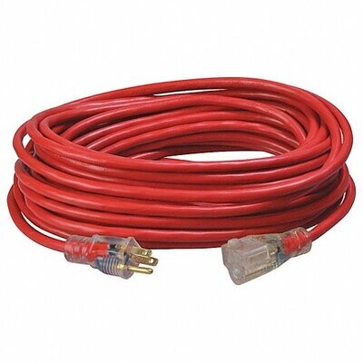 Red Pro-Style Extension Cord, 12/3X100&#39;
