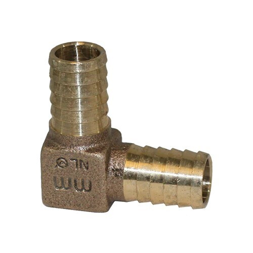 No Lead Bronze Ell, 1-1/2&quot;Barb X 1-1/2&quot;Barb