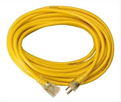Yellow 12/3 Extension Cord, 40Ft