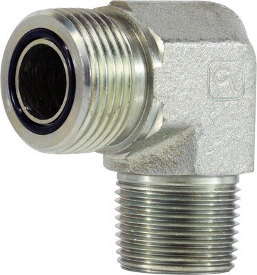 Hydraulic Union Elbow Adaptor, 3/8&quot;MFFOR X 1/2&quot;MPT