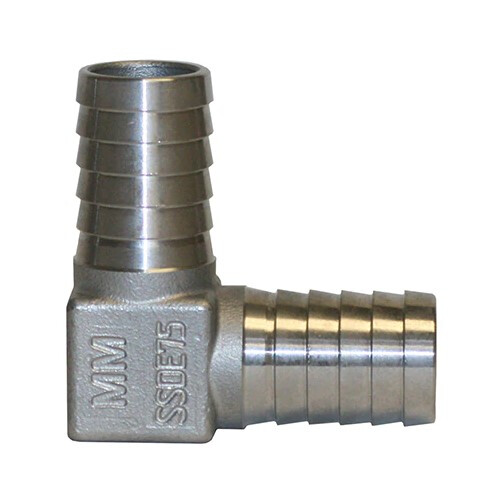 Merrill Mfg Stainless Steel Insert Ell, 3/4&quot; Barb