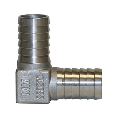 Merrill Mfg Stainless Steel Insert Ell, 3/4&quot; Barb