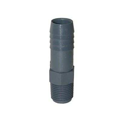 Poly Male Insert Adaptor, 1/2&quot;x3/4&quot;