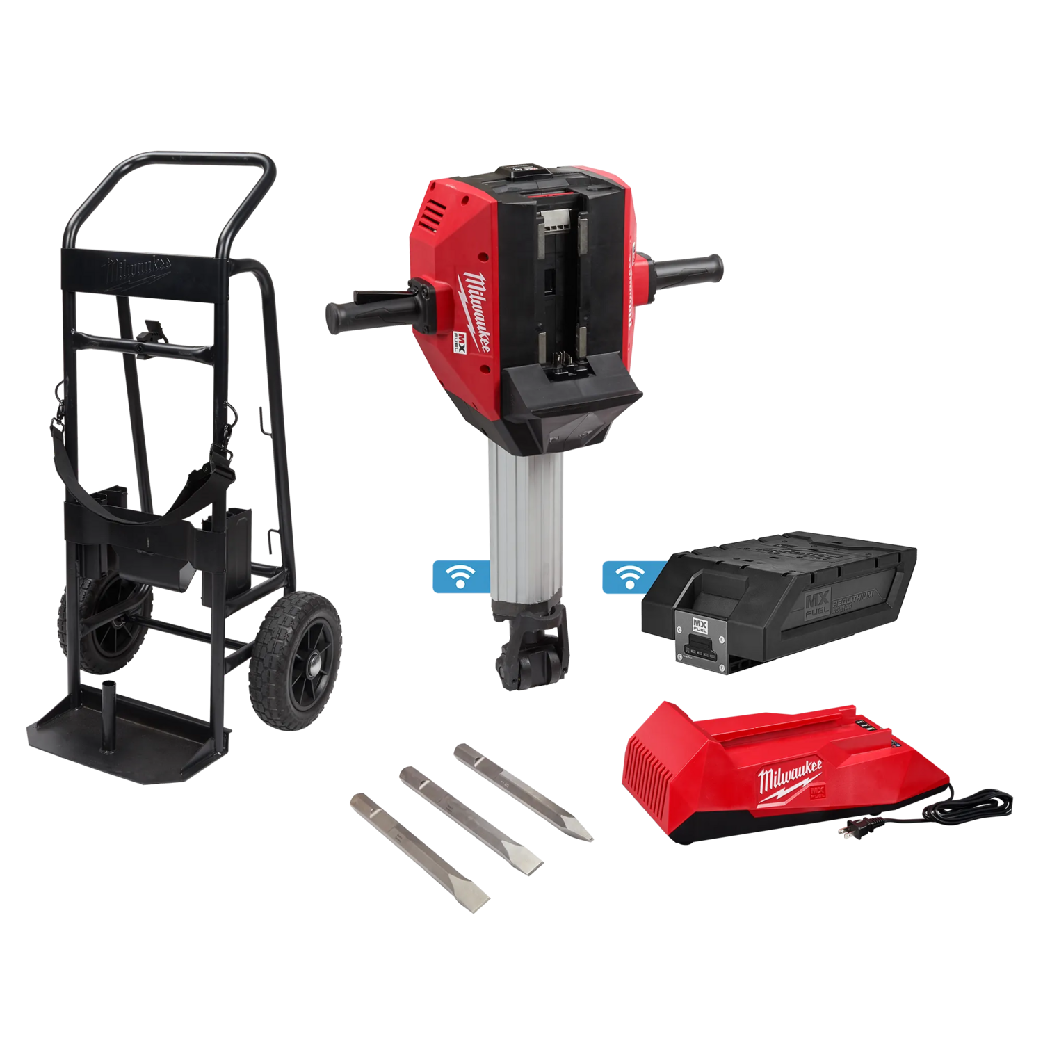 Milwaukee MX Fuel Demolition Breaker Kit w/Cart