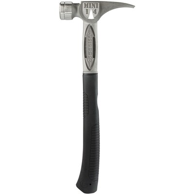 Stiletto Curved Handle Milled Face Titanium Hammer, 14oz, 16&quot; OAL