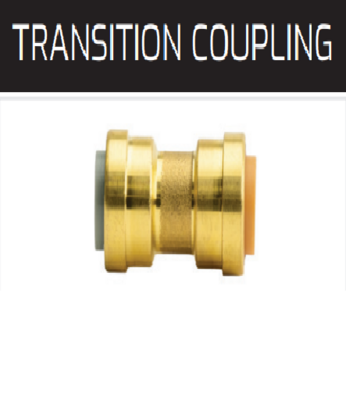 QuickFitting 1/2” x 1/2” Polybutylene Transition Coupling