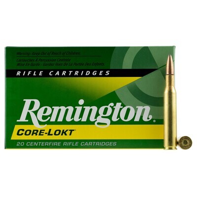 Remington Core-Lokt .270Win Ammo, 130G, PSP, 3060FPS, 20Ct