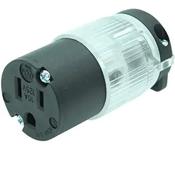 Lighted Female Cord End, 15A, 125V