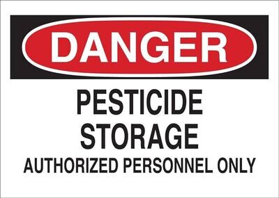 Plastic Pesticide Sign, 7&quot;X10&quot;