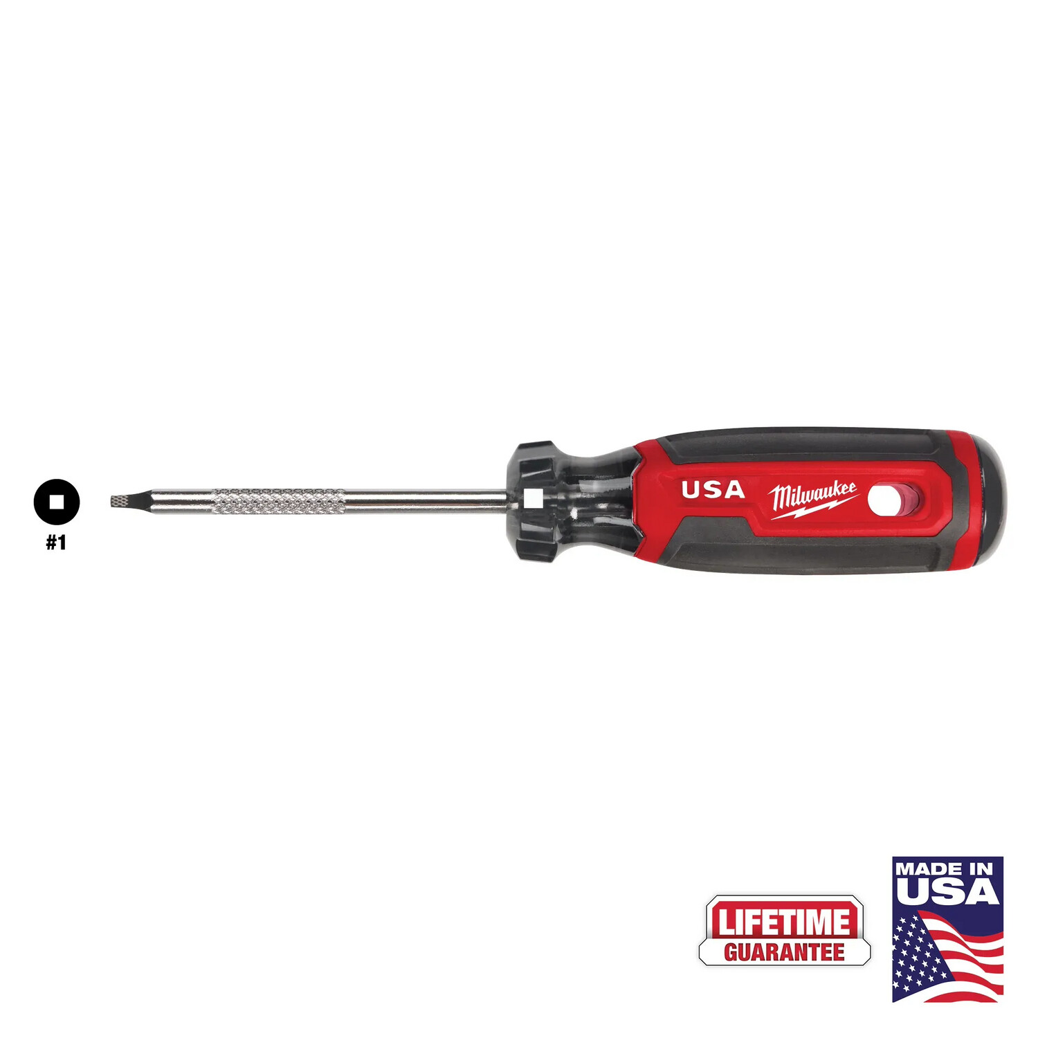 Milwaukee USA Cushion Grip Square Drive 3&quot; Screw Driver