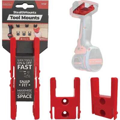 StealthMounts Tool Mounts for Milwaukee M18 Tools, 4Pk