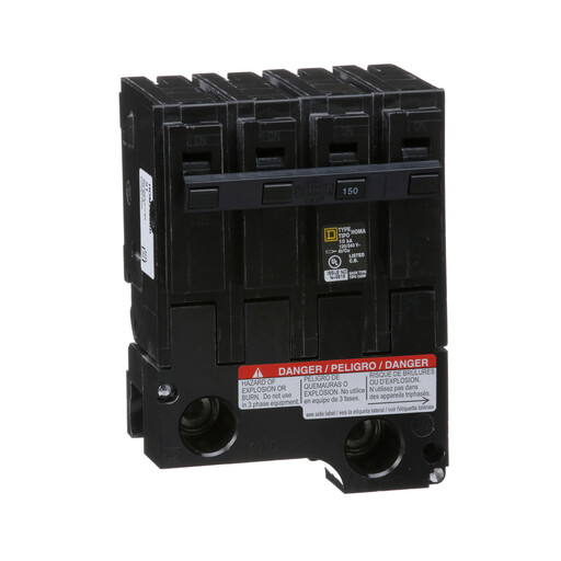 Square D Homeline Circuit Breaker, 150A 2-Pole 4-Spaces
