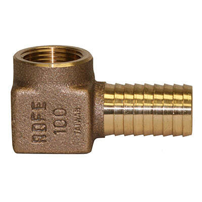 Merrill Mfg Red Brass Ell Adaptor, 1&quot;Barb X 1&quot;FPT