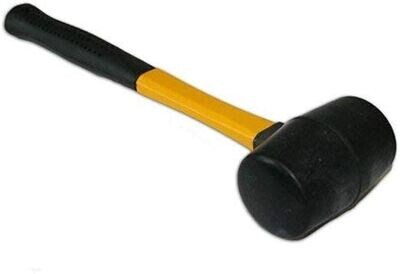 Rubber Mallet w/Fbrglss Handle, 8oz