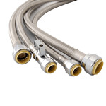 QuickFitting 3/4”PF x 3/4&quot;FPT, 18&quot; SS Water Heater Connect Hose