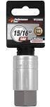 Performance Tool 1/2&quot;Drive Hex Bit Socket, 15/16&quot;