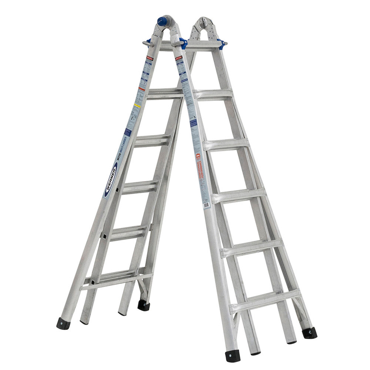 Werner Aluminum Multi-Ladder, 26Ft Type1A(300lb)