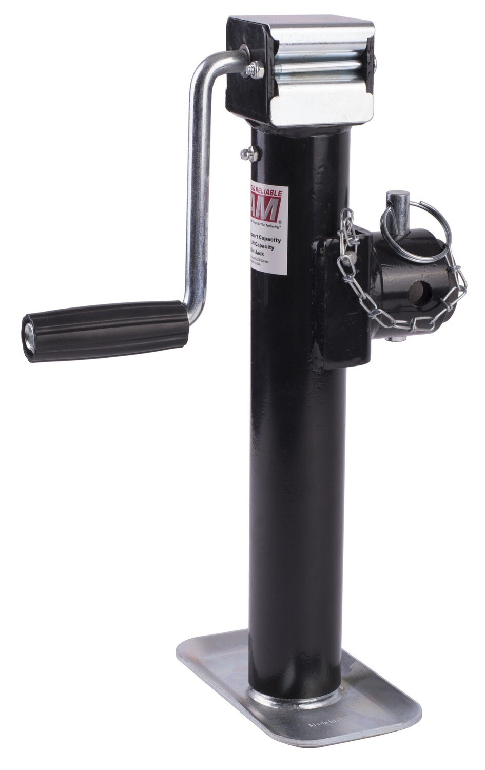 Ram 10&quot; Implement Jack, 2000Lb Capacity Side Wind, Tube Weld