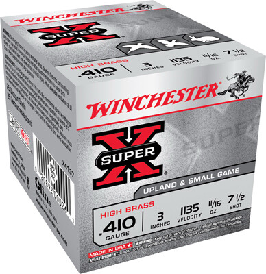 Winchester Super-X High Brass  .410Ga, 3&quot; 7-1/2 Shot Ammo, 1290FPS, 25Ct