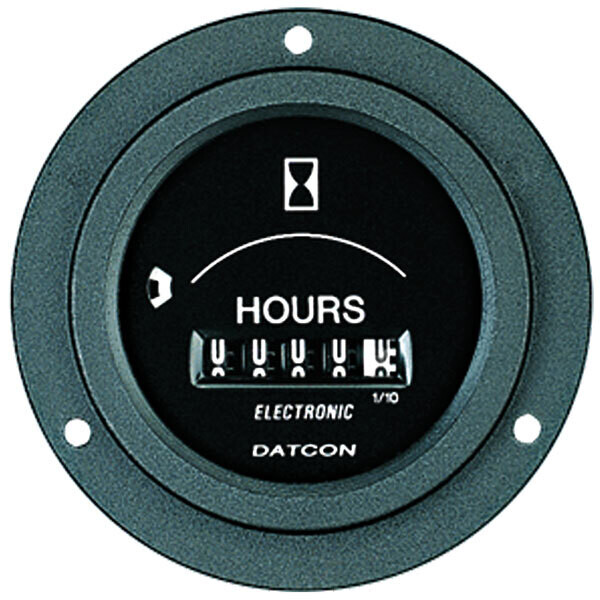 Universal Hour Meter, 12V-36V, 2-1/4&quot; Mounting Hole