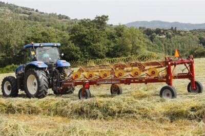Sitrex Evolution 12-Wheel Bi-Fold Rake, 25&#39; 3&quot; Working Width, 55&quot; Wheels