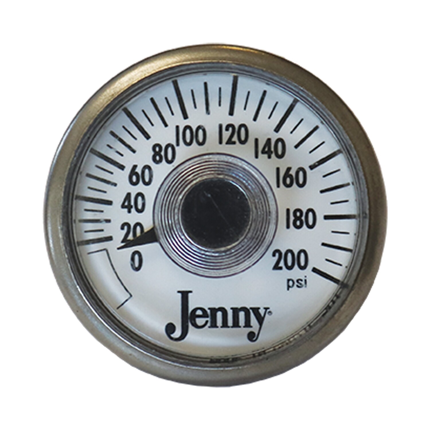 Jenny Back-Mount Air Compressor Pressure Gauge, 1-1/2&quot; Diam.  1/8&quot;MP