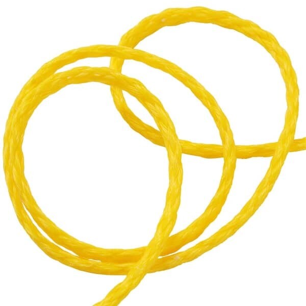 Braided Yellow Poly Rope, 1/4&quot;