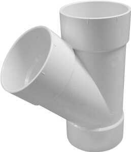 CANPLAS 414136BC PVC S&amp;D Wye, 6&quot; 45 Deg