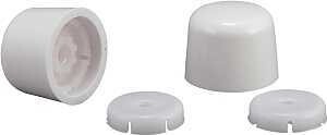 PlumbPak PP835-30WHL Plastic White Toilet Bolt Caps