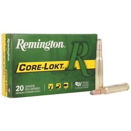 Remington Core-Lokt 30-06 Springfield Ammo, 180GR SP 20Ct