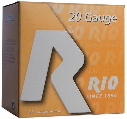 Rio Small Game Load, 20ga 3&quot; MAX 1-1/4oz  5 Shot Ammo, 1250fps  25Bx