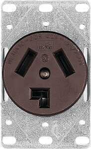 Eaton 38B Flush Mount Dryer Receptacle, 30A  3-Wire