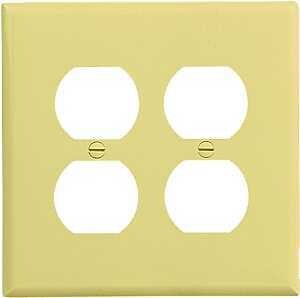 Eaton PJ82V Unbreakable Polycarbonate Ivory Quad Receptacle