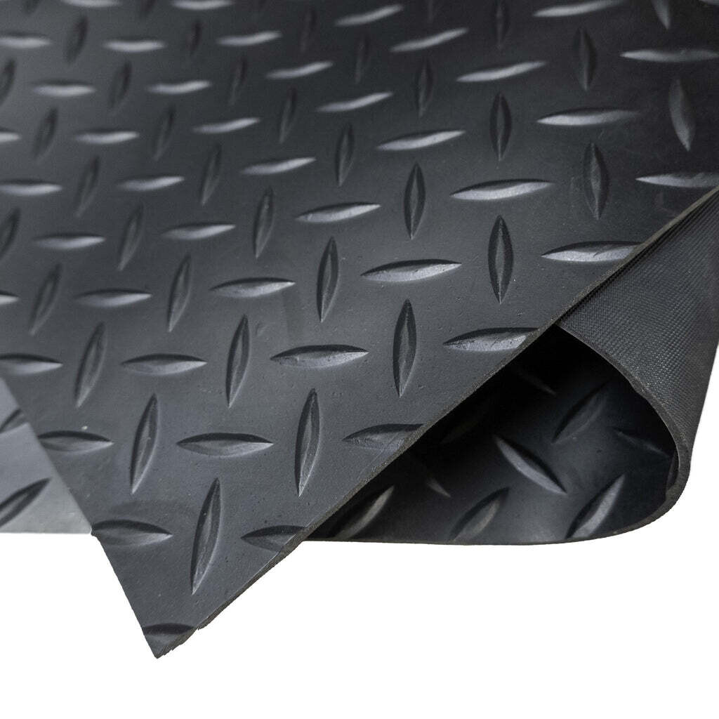 Miller Mfg RMDIA380 Diamond Rubber Mat, 1/8&quot;Thick X 39&quot; Wide