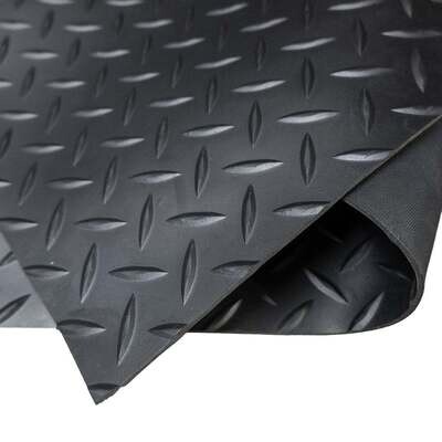 Miller Mfg RMDIA380 Diamond Rubber Mat, 1/8&quot;Thick X 39&quot; Wide