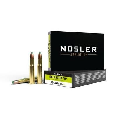 Nosler 30-30 WIN Ammo, Ballistic Tip, 150Gr. 2100FPS, 20Ct