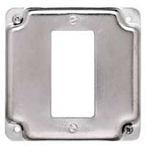 Raco 808C Sq Steel 4-3/16&quot; Exposed Work Box Cover, 1G GFCI