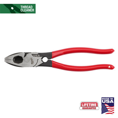 Milwaukee USA 9&quot; Lineman&#39;s Dipped Grip Pliers w/ Thread Cleaner